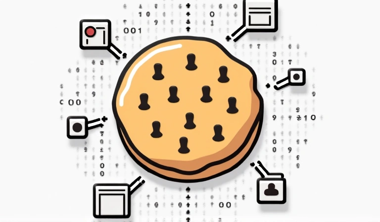 Illustrazione di un biscotto digitale che rappresenta un cookie