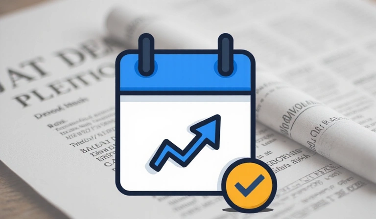 Calendar icon with an update arrow, symbolizing policy changes