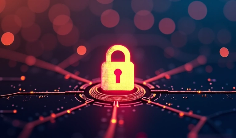 Padlock icon symbolizing data security and privacy